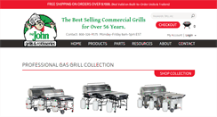 Desktop Screenshot of bigjohngrills.com